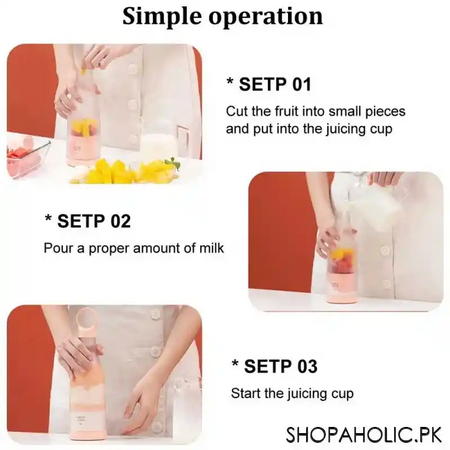rechargeable 6 blade fresh juice bottle blender image8