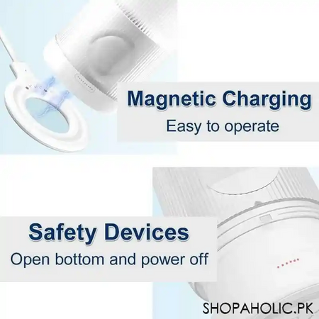 rechargeable 6 blade fresh juice bottle blender image9