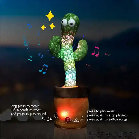 rechargeable  dancing cactus plush talkative kids toy image7