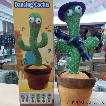rechargeable  dancing cactus plush talkative kids toy image8