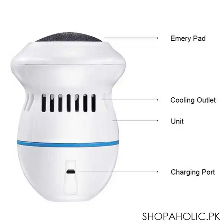 rechargeable find back callus remover with built in vacuum foot grinder machine hard crack cleaning image7