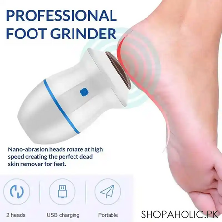 rechargeable find back callus remover with built in vacuum foot grinder machine hard crack cleaning main image