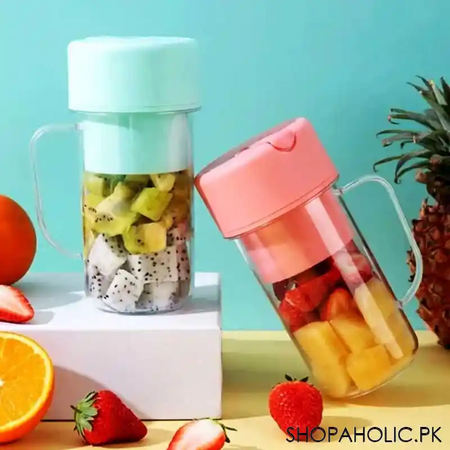 rechargeable mini portable juicer cup with straw for home, travel, outdoor image5