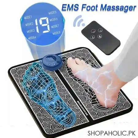 rechargeable portable ems electric foot massage pad feet simulator image2