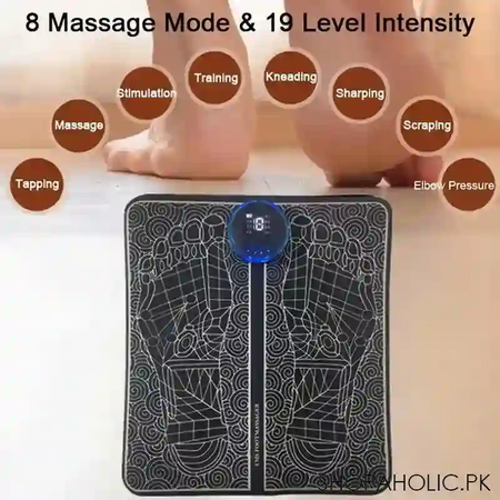 rechargeable portable ems electric foot massage pad feet simulator image4