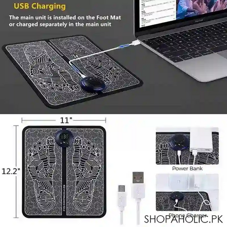 rechargeable portable ems electric foot massage pad feet simulator image6