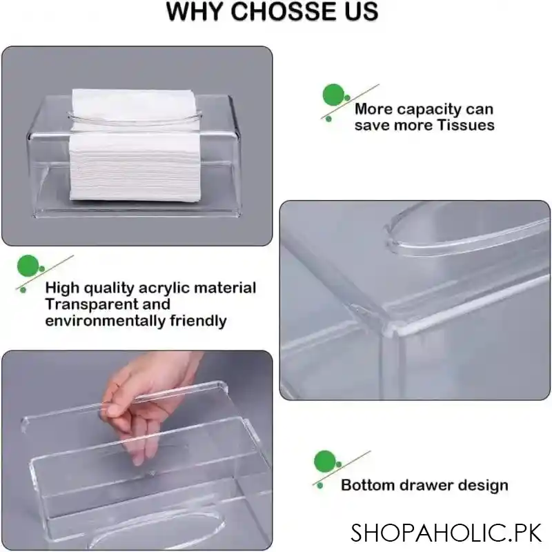 rectangular acrylic tissue box image5