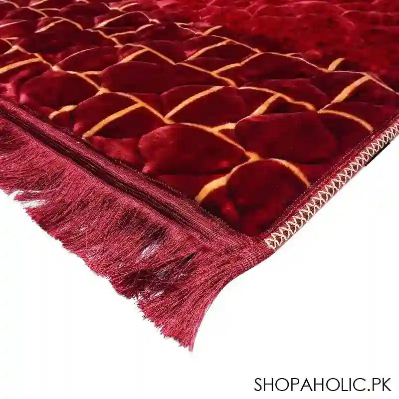 Red N Bed Ghilaf-E-Kaaba Prayer Mat, Hadiya Gift Box, Red - Image 4