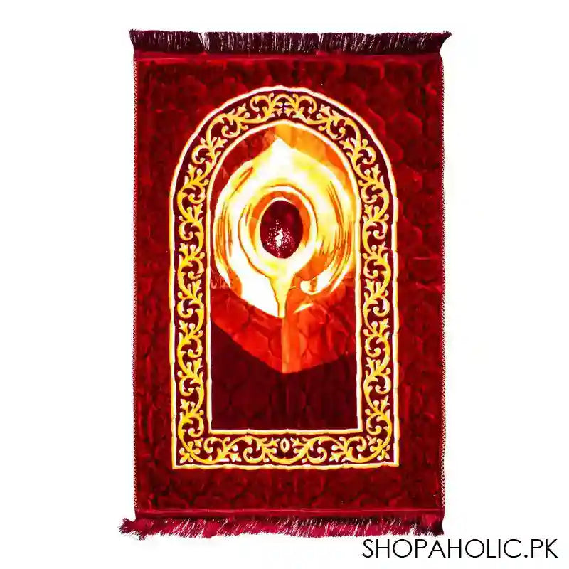 Red N Bed Hajar Al-Aswad Prayer Mat, Hadiya Gift Box, Red - Main Image