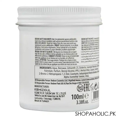 Red One White Matte Hair Wax - Image 2