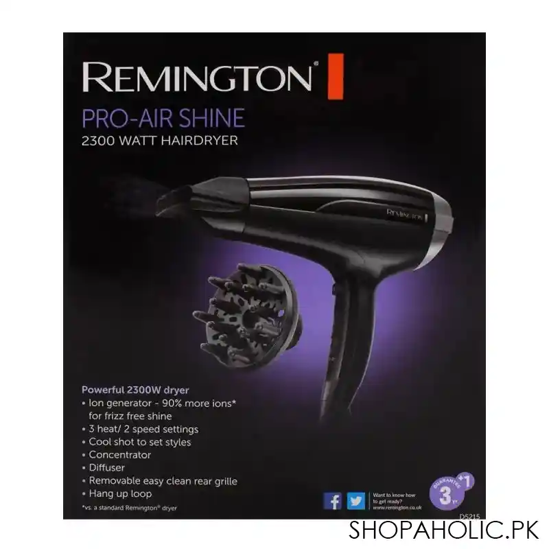 remington pro air shine powerful hair dryer d5215 image3