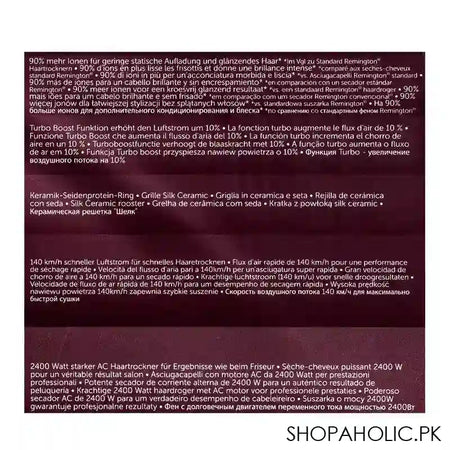 Remington Professional Silk Hair Dryer, 2400W, AC9096 - Image 3