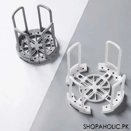 retractable drain storage rack desktop bowl holder image2