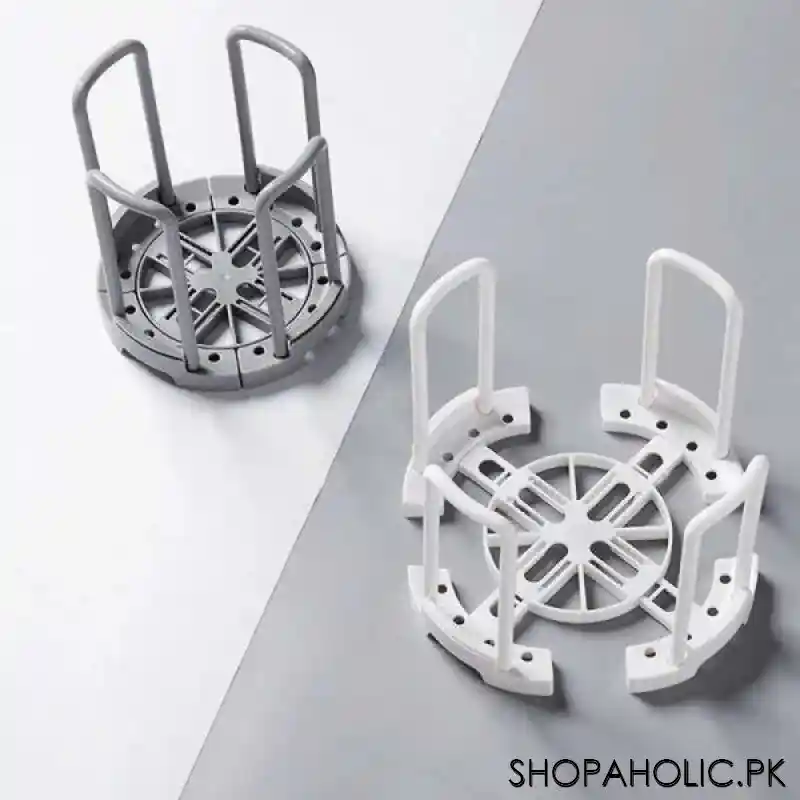 retractable drain storage rack desktop bowl holder image2