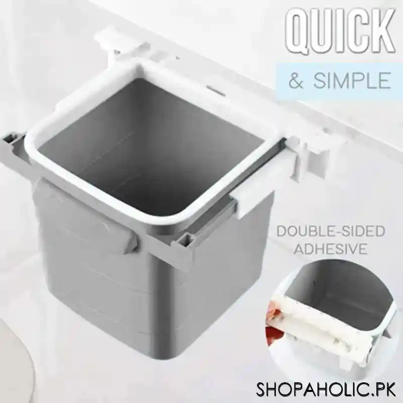 retractable hidden waste bin under table image3