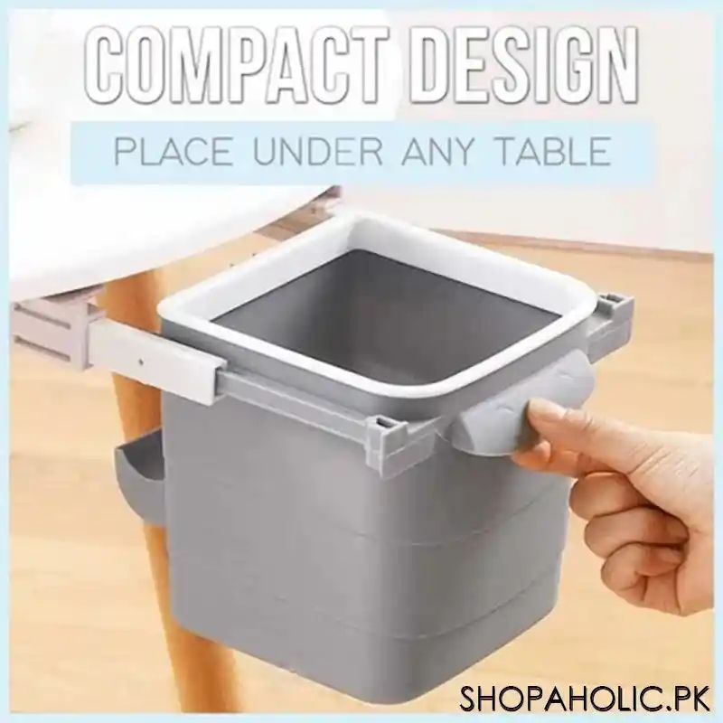 retractable hidden waste bin under table image5
