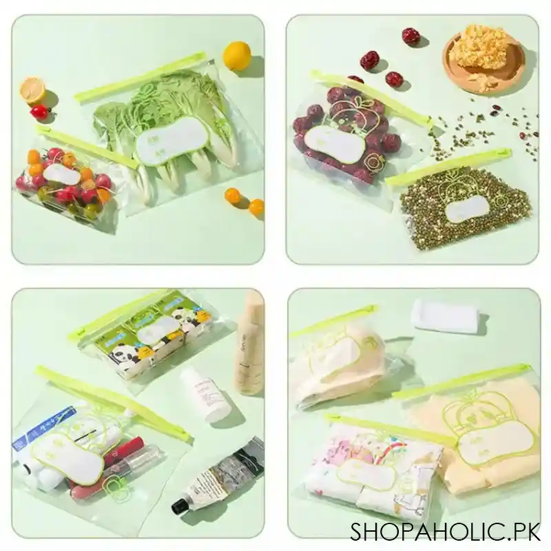 reusable zip lock food grade transparent storage bag image5