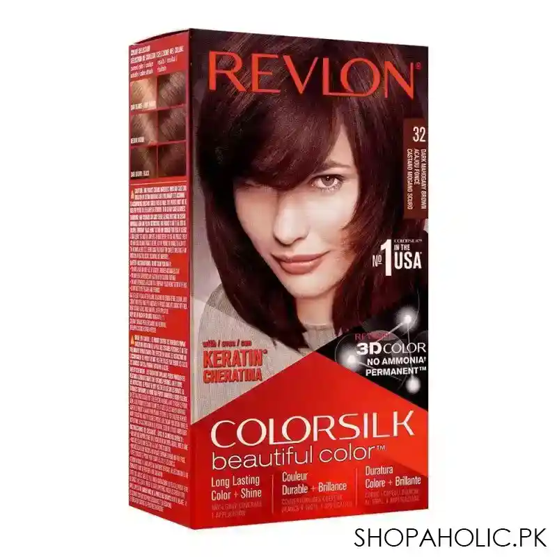 revlon colorsilk hair color, dark mahogany brown, 32 main image