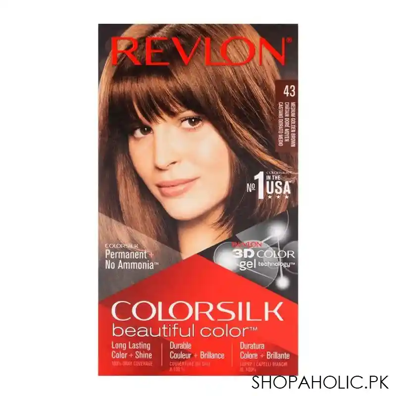 revlon colorsilk medium golden brown hair color 43 main image