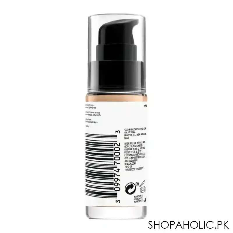revlon colorstay 24h matte finish foundation, combination/oily skin, spf 15, 150 buff image2
