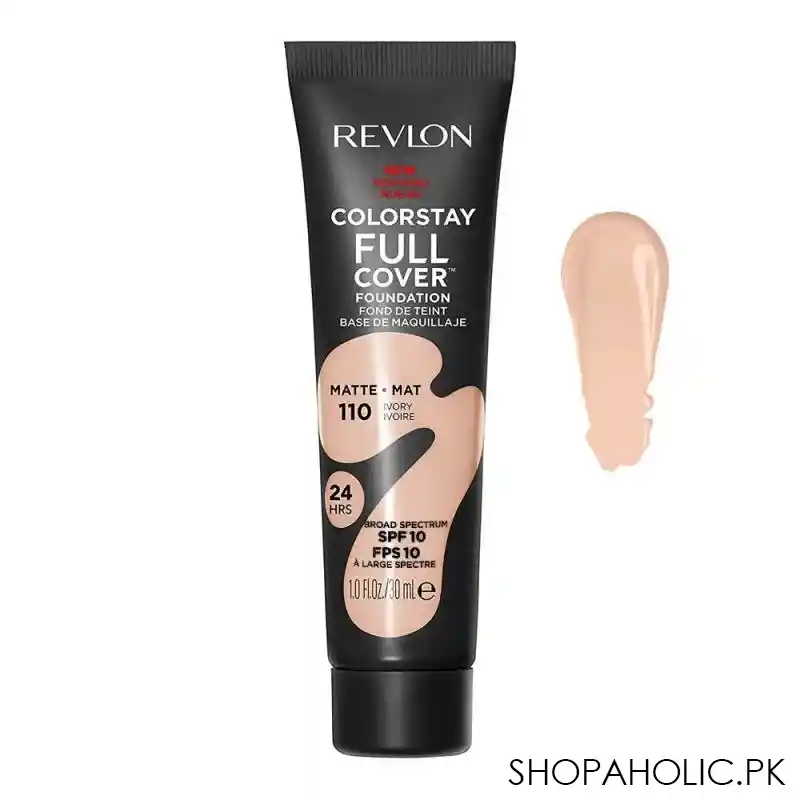 revlon colorstay full coverage matte foundation, 110 ivory main image