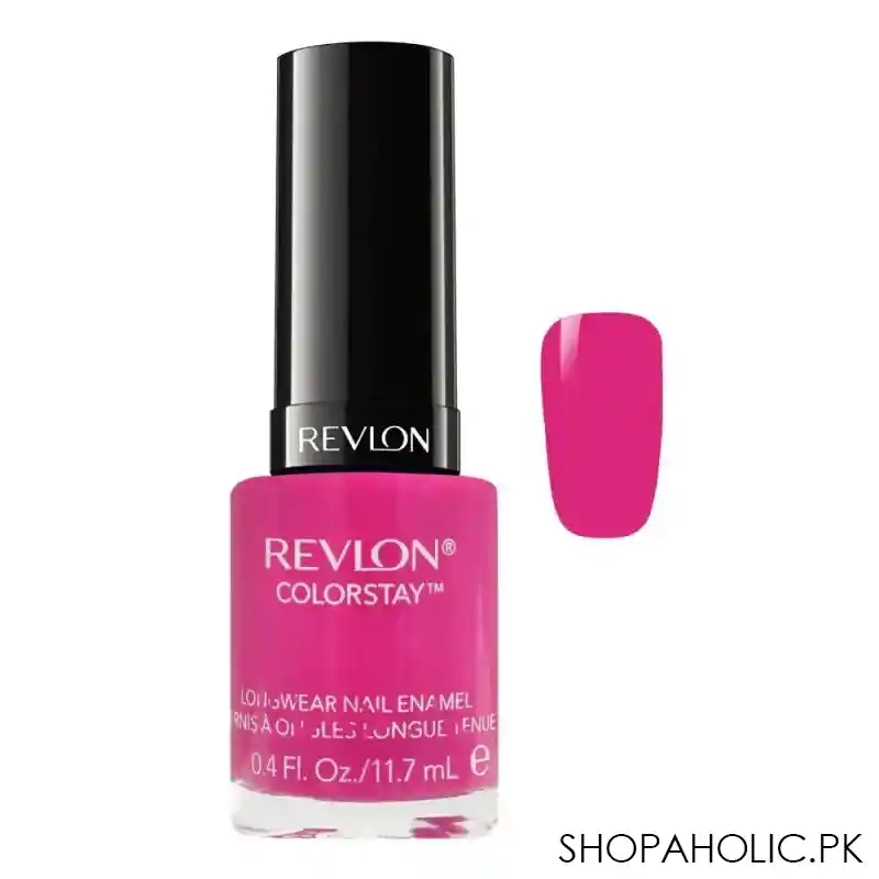 revlon colorstay longwear nail enamel, 070 wild strawberry, 11.7ml main image