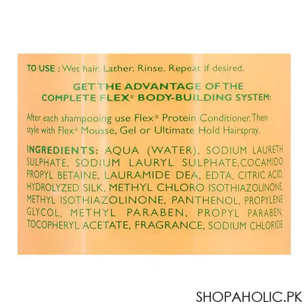 Revlon Flex Gentle Cleansing Protein Shampoo, Body Building, Dry/Damaged Hair, 592ml - Image 2