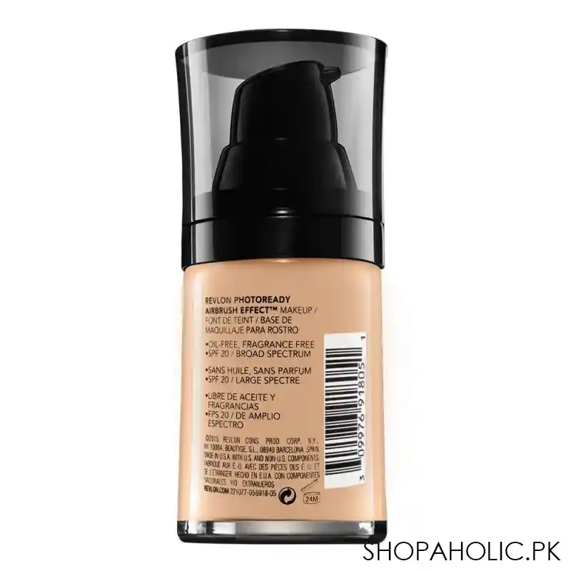 revlon photoready airbrush makeup, 30ml, 005 natural beige image2