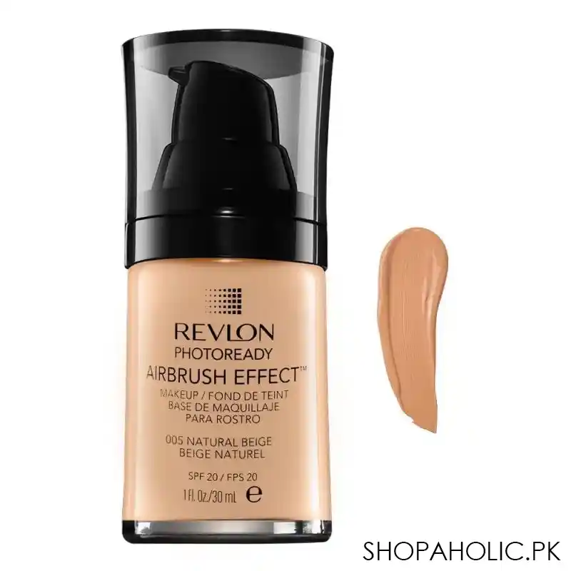 revlon photoready airbrush makeup, 30ml, 005 natural beige main image