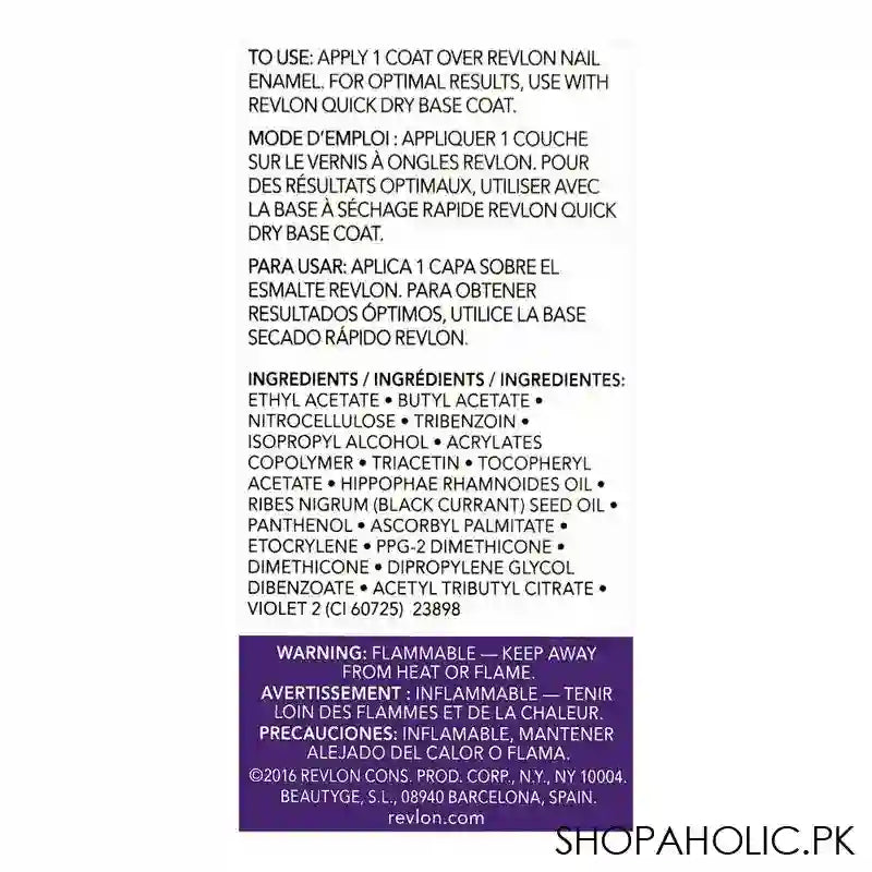 Revlon Quick Dry Top Coat, 210, 14.7ml - Image 2