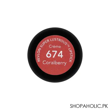 Revlon Super Lustrous Creme Lipstick, 674 Coralberry - Image 3