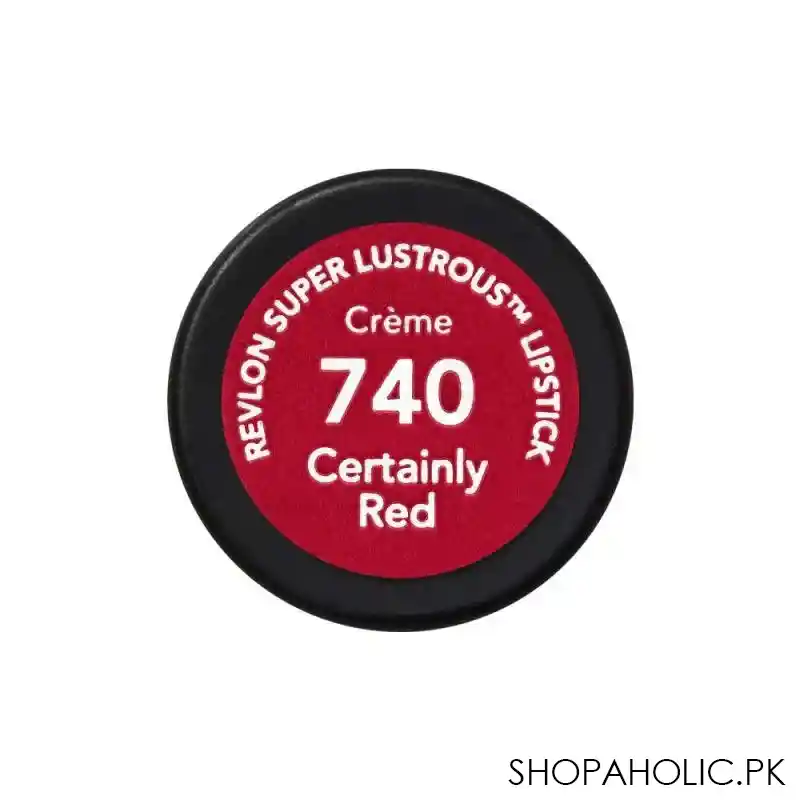 revlon super lustrous creme lipstick, 740 certainly red image3
