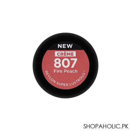 Revlon Super Lustrous Creme Lipstick, 807 Fire Peach - Image 4
