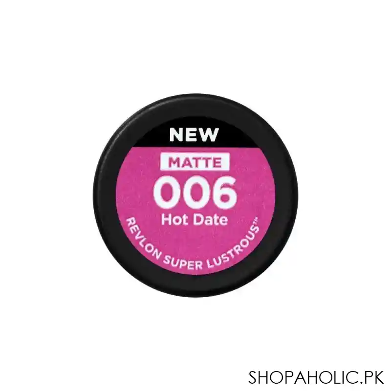 revlon super lustrous matte lipstick, 006 hot date image3