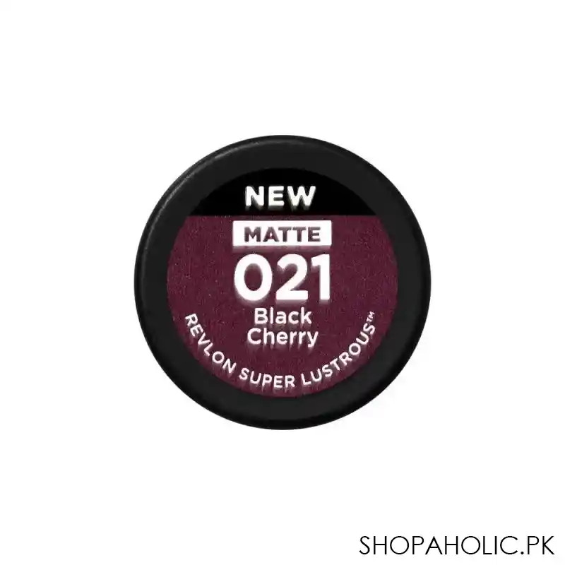 revlon super lustrous matte lipstick, 021 black cherry image3