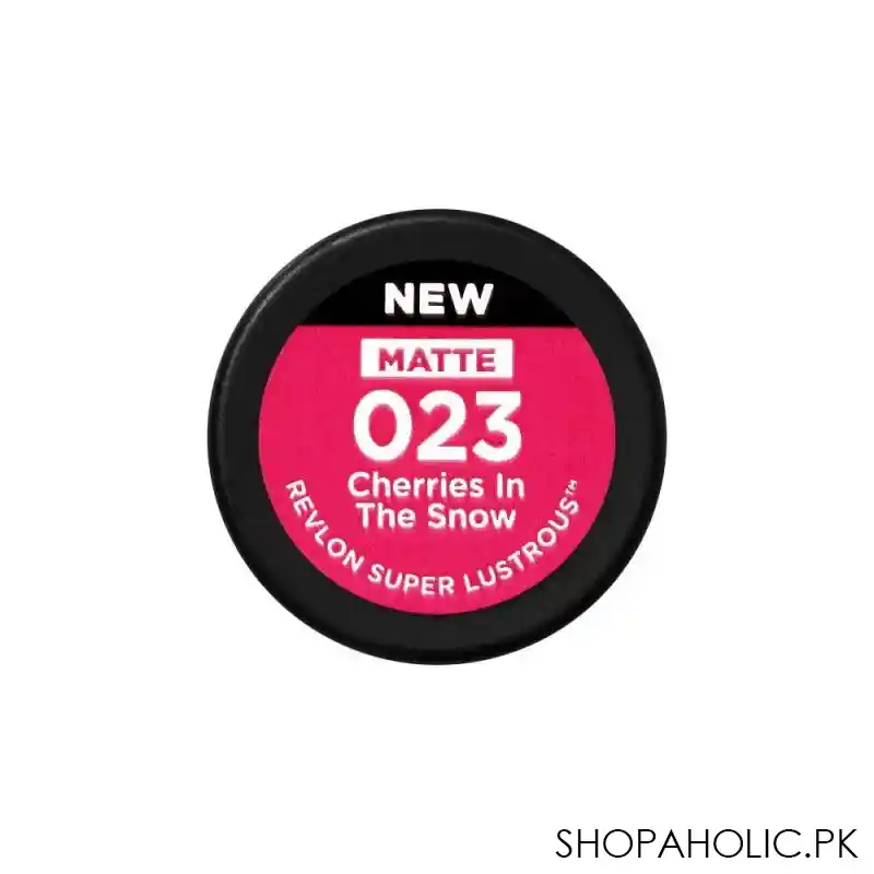 revlon super lustrous matte lipstick, 023 cherries in the snow image3