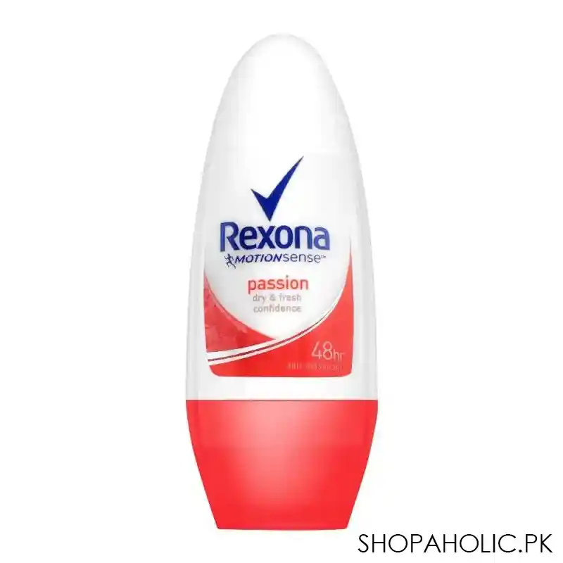 rexona motion sense passion dry & fresh anti perspirant roll on, 50ml main image