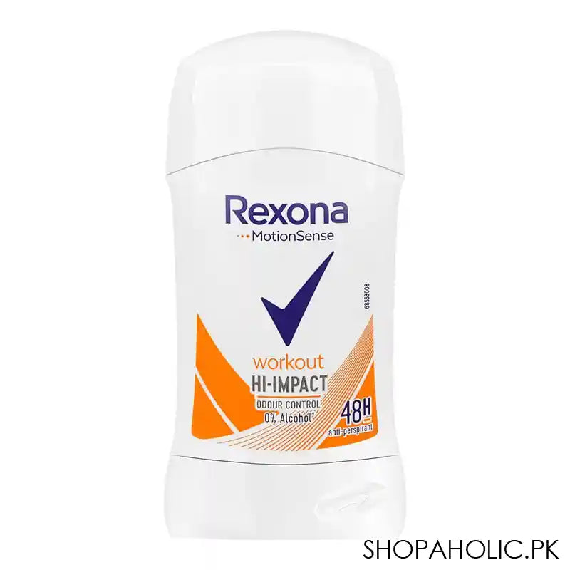 Rexona Motion sense Workout Hi-Impact Deodorant Stick, Antiperspirant, 48 Hours Lasting, 40g - Main Image