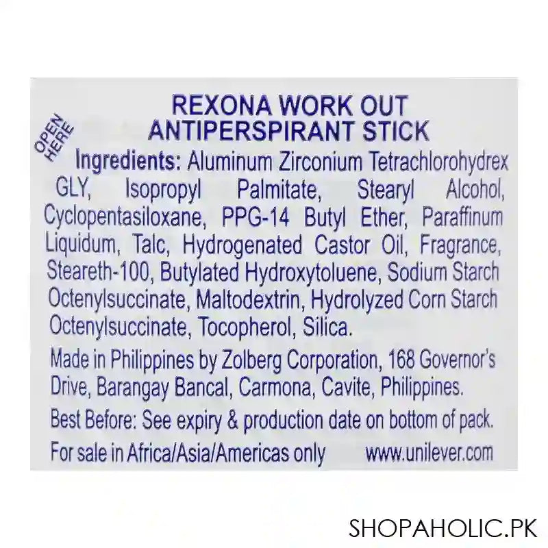 Rexona Motion sense Workout Hi-Impact Deodorant Stick, Antiperspirant, 48 Hours Lasting, 40g - Image 3