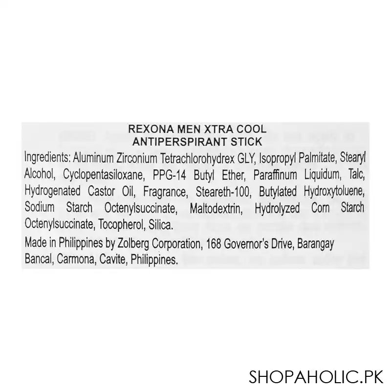 Rexona Motion Sense Xtra Cool Antiperspirant Deodorant Stick, For Men's, Antiperspirant, 48 Hours Lasting, 40ml - Image 2