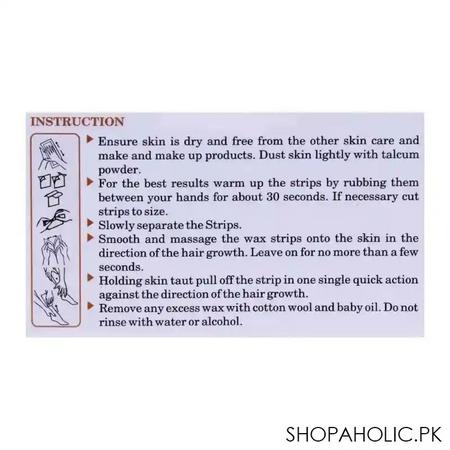 rica brazilian wax, with avocado butter, legs & body cold wax strip, 20 pack, for sensitive skin image4