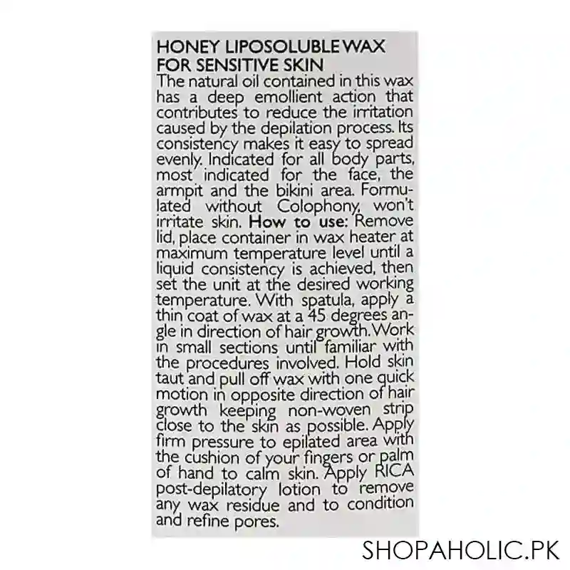 rica honey liposoluble wax, for sensitive skin, 400ml image2