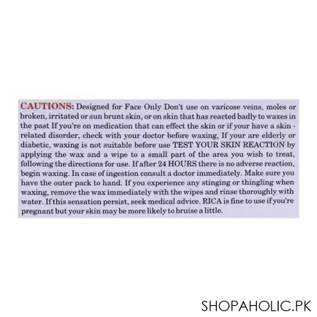rica strawberry face wax strip, 20 pack, for dry skin image4