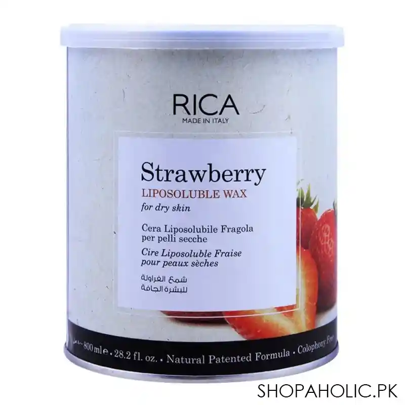 rica strawberry liposoluble wax, for dry skin, 800ml main image