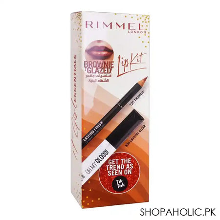 Rimmel London It Girl Essential, Lip Liner + Gloss, 725 Tiramisu + 800 Crystal Clear - Main Image