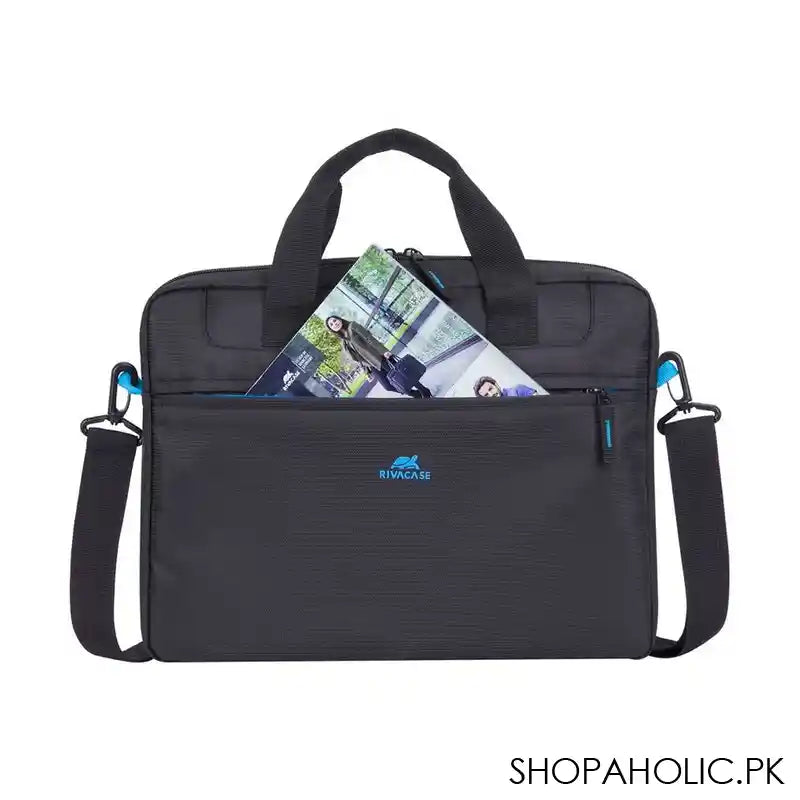 Rivacase 14 Inches Laptop Bag, Black, 8027 - Main Image