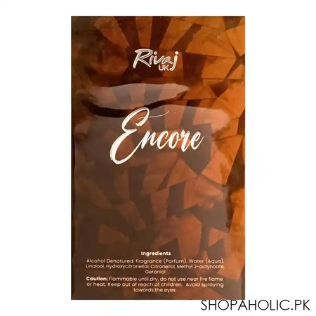 rivaj encore eau de parfum, for women, 100ml image2