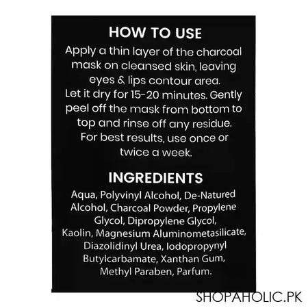 Rivaj Pinkish White Glow, Remove Blackheads, Charcoal Peel Off Mask, Collagen Boosting, 100ml - Image 4