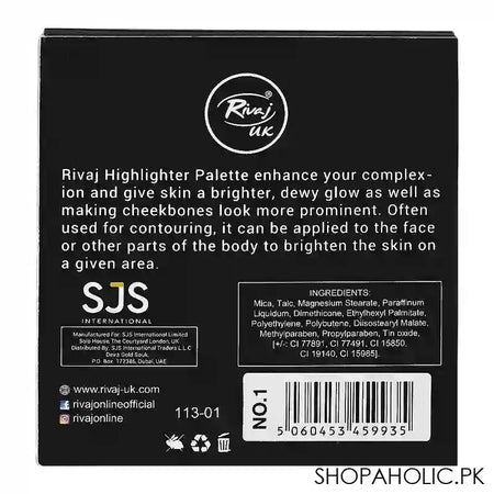 Rivaj UK 4 In 1 Fantasy Highlighter Palette, Long-Wearing, 01 - Image 3