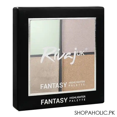 Rivaj UK 4 In 1 Fantasy Highlighter Palette, Long-Wearing, 03 - Main Image